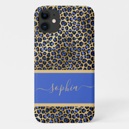 Funda Para iPhone 11 El oro moderno y la impresión de leopardo real per