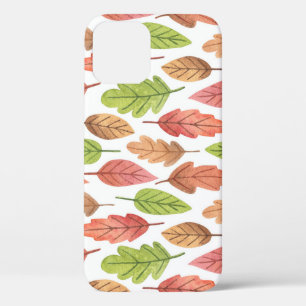 Funda Para iPhone 12 El otoño deja la acuarela: patrón de la naturaleza