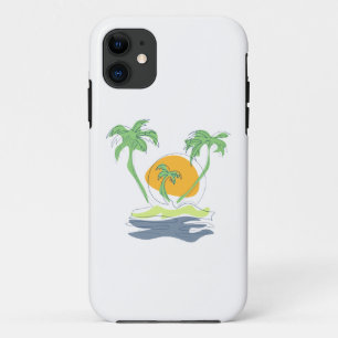 Funda Para iPhone 11 El paisaje de las playas de las islas tropicales.