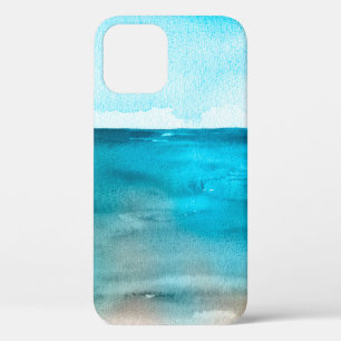 Funda Para iPhone 12 El paisaje oceánico. Hermoso dolor de mano acuarel