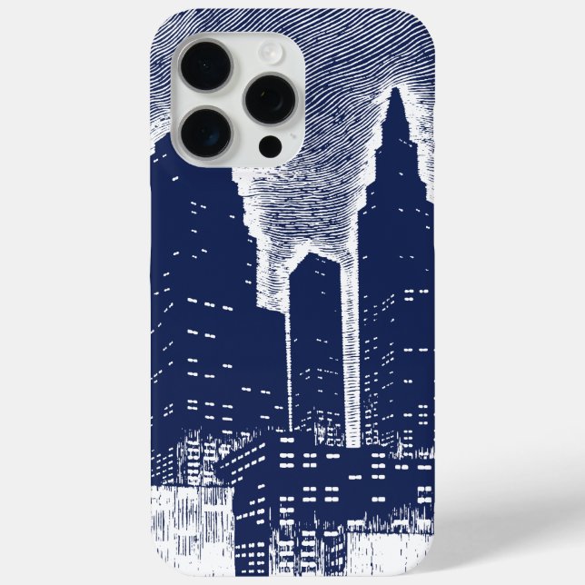 Funda De Case-Mate Para iPhone El paisaje urbano de Big City Night Lights (Reverso )