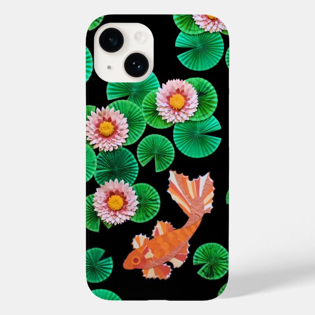 Funda De Case-Mate Para iPhone El papel Koi Pond (Reverso )