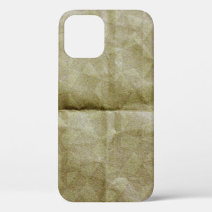 Funda Para iPhone 12 El papel pardo arruga. Calma el papel. Fondo 