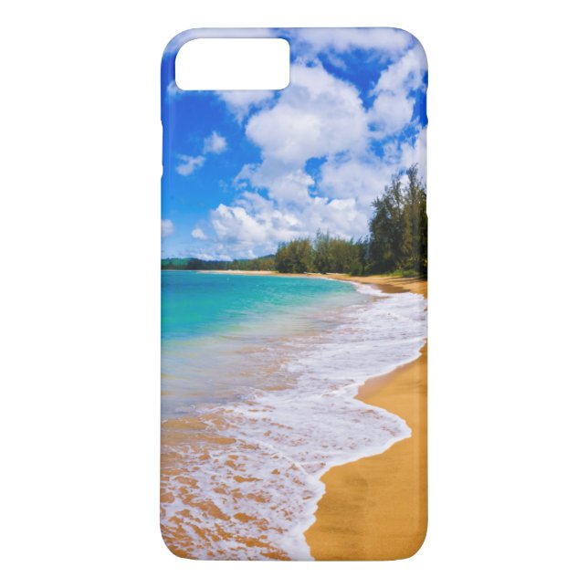 Funda De Case-Mate Para iPhone El paraíso tropical de la playa, Hawái (Reverso)