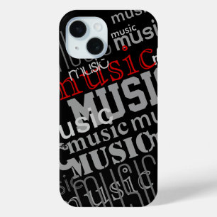 Funda Para iPhone 15 el patrón de la palabra-música