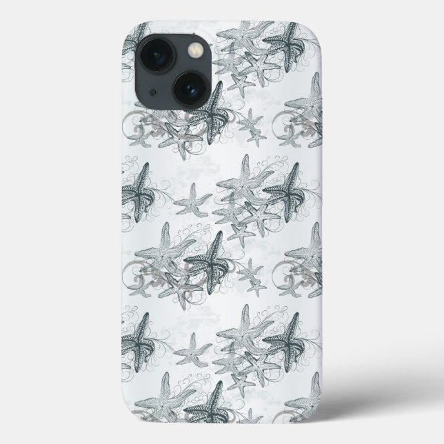 Funda De Case-Mate Para iPhone El Patrón De Las Pescadas Estelares En El Mar (Reverso)