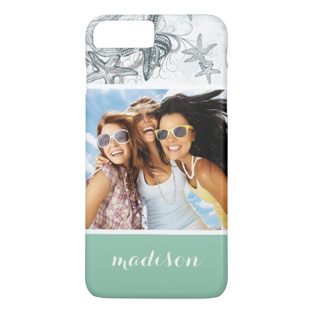 Funda De Case-Mate Para iPhone El Patrón De Las Pescadas Estelares En El Mar | Su (Reverso)