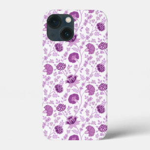 Funda Para iPhone 13 Mini El patrón Jacobo Floral Repetido se rompe en blanc