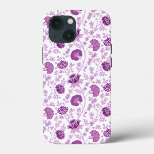 Funda Para iPhone 13 Mini El patrón Jacobo Floral Repetido se rompe en blanc