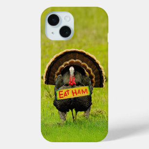 Funda Para iPhone 15 El pavo orgulloso de SlipperyJoe come jamón colgar