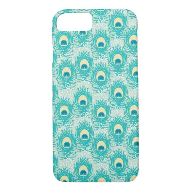 Funda De Case-Mate Para iPhone El pavo real empluma el modelo (Reverso)