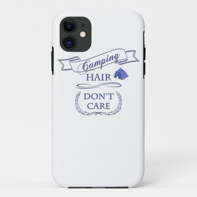 Funda De Case-Mate Para iPhone El pelo de camping no le importa (Reverso)
