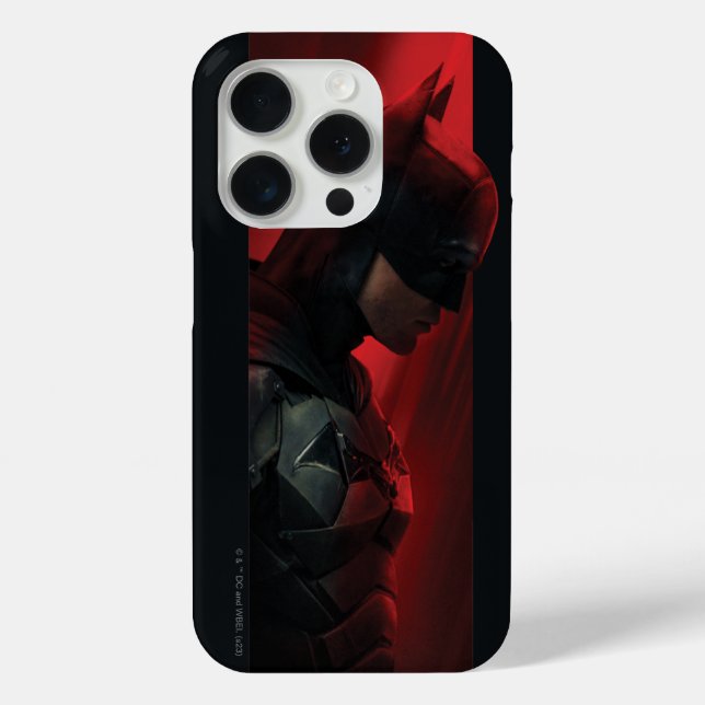 Funda De Case-Mate Para iPhone El perfil del bar rojo Batman (Reverso )