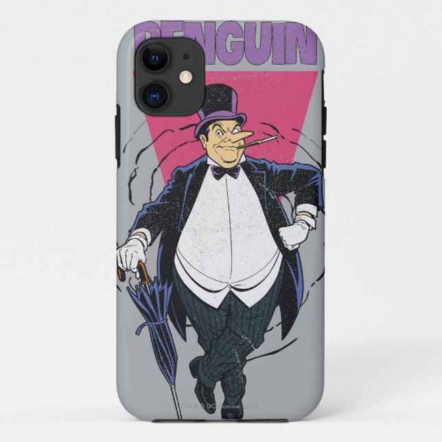 Funda De Case-Mate Para iPhone El pingüino - gráfico angustiado (Reverso)
