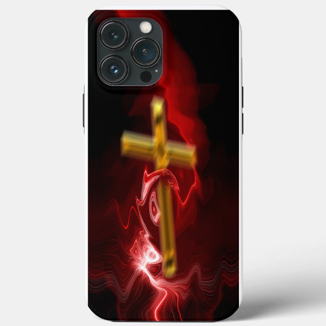 Funda De Case-Mate Para iPhone El poder de la Cruz Cristiana en tu teléfono. (Reverso )