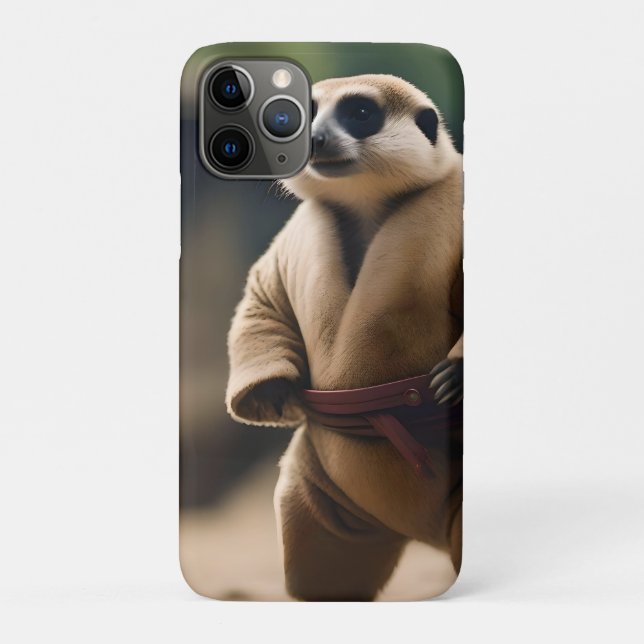 Funda De Case-Mate Para iPhone El poderoso suricato: enfrentamiento de sumo, (Reverso)