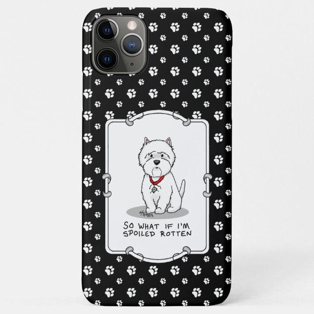 Funda De Case-Mate Para iPhone El podrido y malcriado Westie West Highland White  (Reverso)