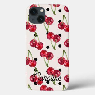 Funda Para iPhone 13 el polka de cerezo rojo pega la cosecha de viental