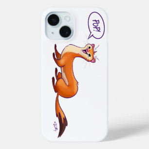 Funda Para iPhone 15 El POP VA A LA WEASEL - BLANCO por Jeff Willis Art