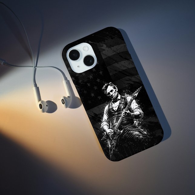 Funda De Case-Mate Para iPhone El presidente Abraham Lincoln tocando la guitarra (Subido por el creador)