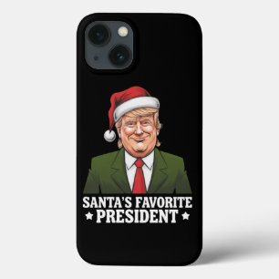 Funda Para iPhone 13 El presidente favorito de Santa divertido Trump Na