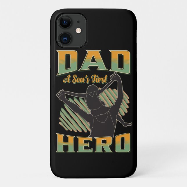 Funda De Case-Mate Para iPhone El primer héroe de papá a hijo (Reverso)