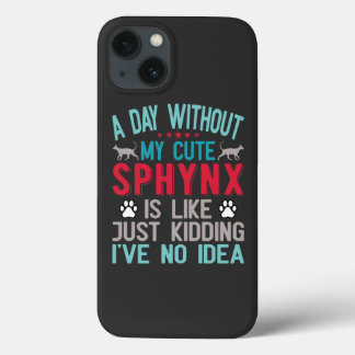 Funda Para iPhone 13 El propietario canadiense de Sfinx Sairless Sphynx