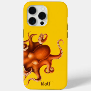 Funda Para iPhone 15 Pro Max El pulpo en amarillo