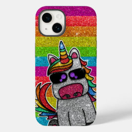 Funda Para iPhone 14 De Case-Mate El Purpurina arcoiris Unicorn Sparkly Gold paraliz