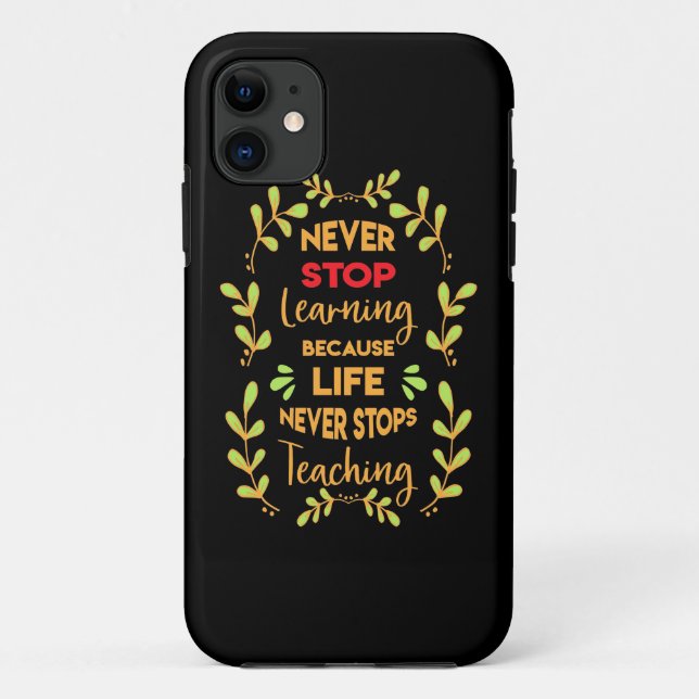 Funda De Case-Mate Para iPhone El regalo de cumpleaños nunca deja de aprender (Reverso)