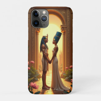 Funda Para iPhone 11 Pro El rey Tutankamón y la reina Nefertiti de pie
