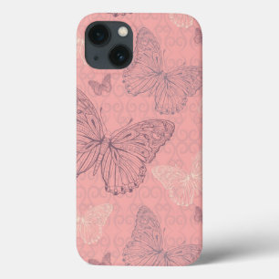 Funda Para iPhone 13 El rosa de la mariposa
