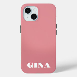 Funda Para iPhone 15 El rosa ruso contemporáneo personalizado