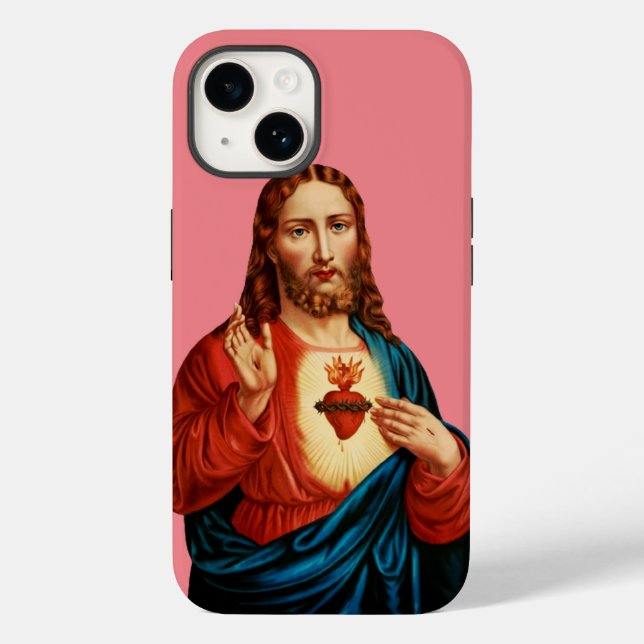 Funda De Case-Mate Para iPhone El Sagrado Corazón de Jesús (Reverso )