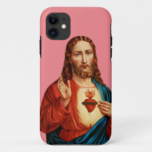 Funda Para iPhone 11 El Sagrado Corazón De Jesús Retrato De Arte Fino