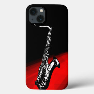 Funda Para iPhone 13 El saxofón (rojo y negro)