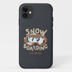 Funda Para iPhone 11 El Snowboard es mi terapia - Deporte invernal