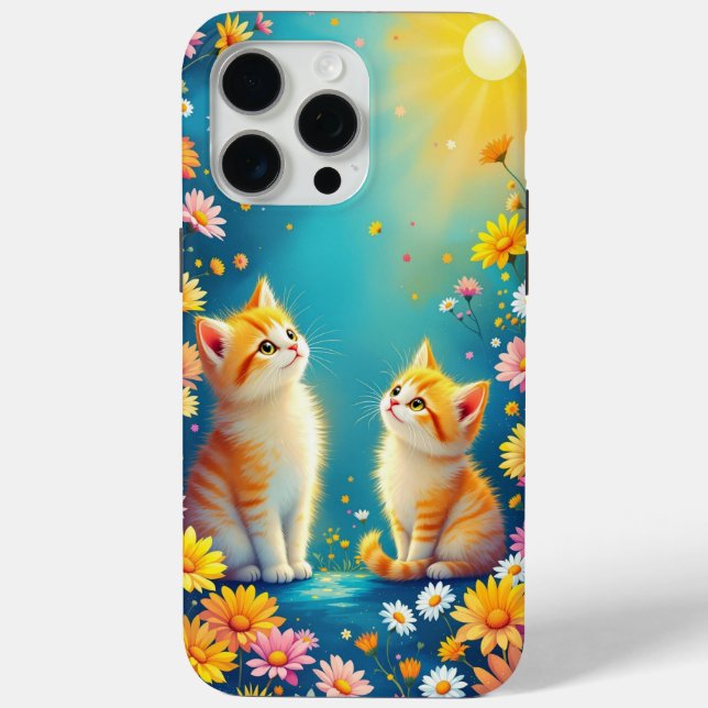 Funda De Case-Mate Para iPhone El sol y el gatito (Reverso )
