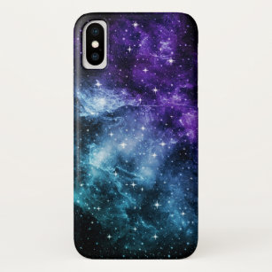 Funda Para iPhone X El sueño de la galaxia Verde azulada púrpura #1