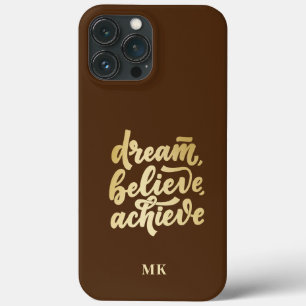 Funda Para iPhone 13 Pro Max El sueño de oro moderno cree en lograr motivación