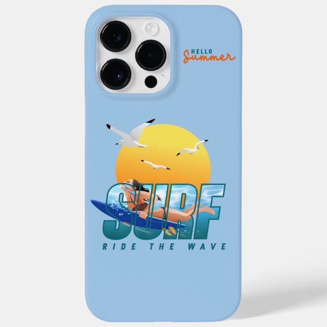 Funda De Case-Mate Para iPhone El surfista avanza por la ola | F) (Reverso)