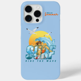 Funda Para iPhone 15 Pro Max El surfista avanza por la ola   M)