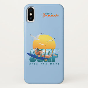 Funda Para iPhone X El surfista cabalga la ola   (F)