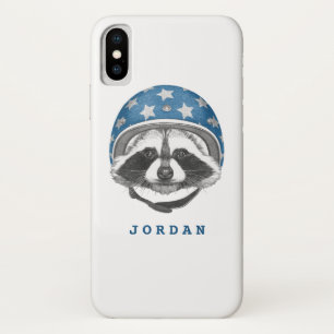 Funda Para iPhone X El temerario del mapache el   añade su nombre
