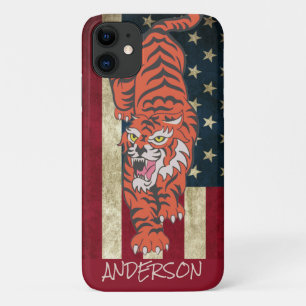 Funda Para iPhone 11 El tigre Naranja estadounidense personalizado