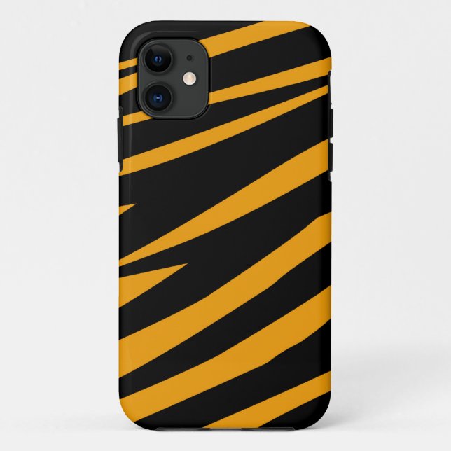 FUNDA DE Case-Mate PARA iPhone EL TIGRE NEGRO ANARANJADO RAYA EL MODELO (Reverso)