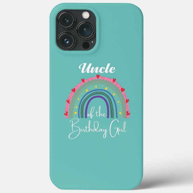 Funda De Case-Mate Para iPhone El tío del cumpleaños Chica Rainbow Boho cumpleaño (Reverso )