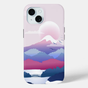 Funda Para iPhone 15 El Tranquilo Paisaje Del Templo Al Amanecer