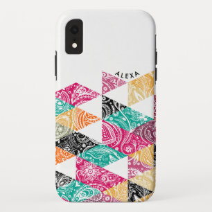 Funda Para iPhone XR El triángulo colorido moderno y el revestimiento d