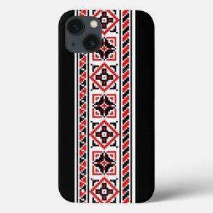 Funda Para iPhone 13 El ucraniano cruza el bordado iPod, caso del